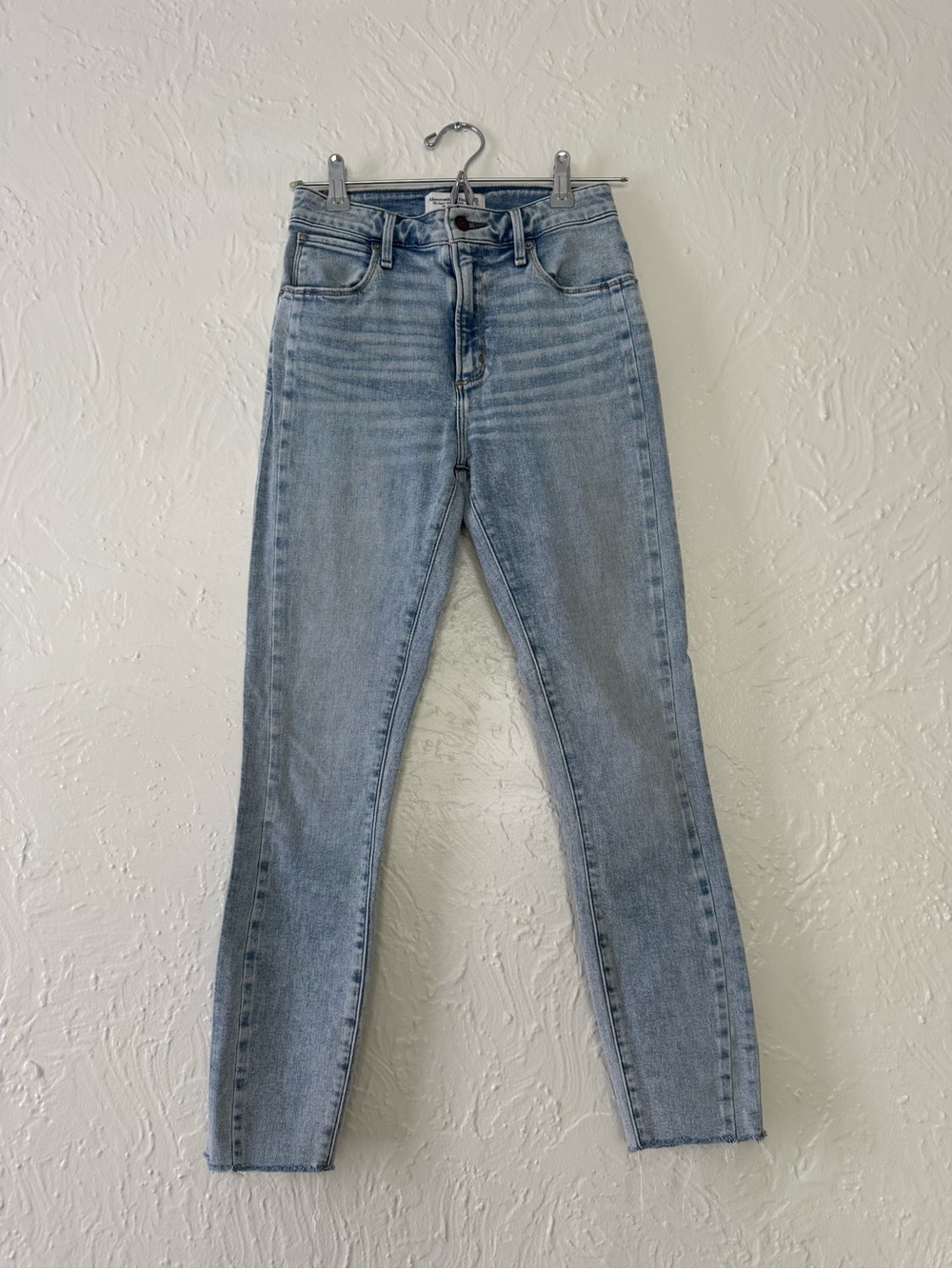 Abercrombie & Fitch Light Blue High-Rise Slim Jeans